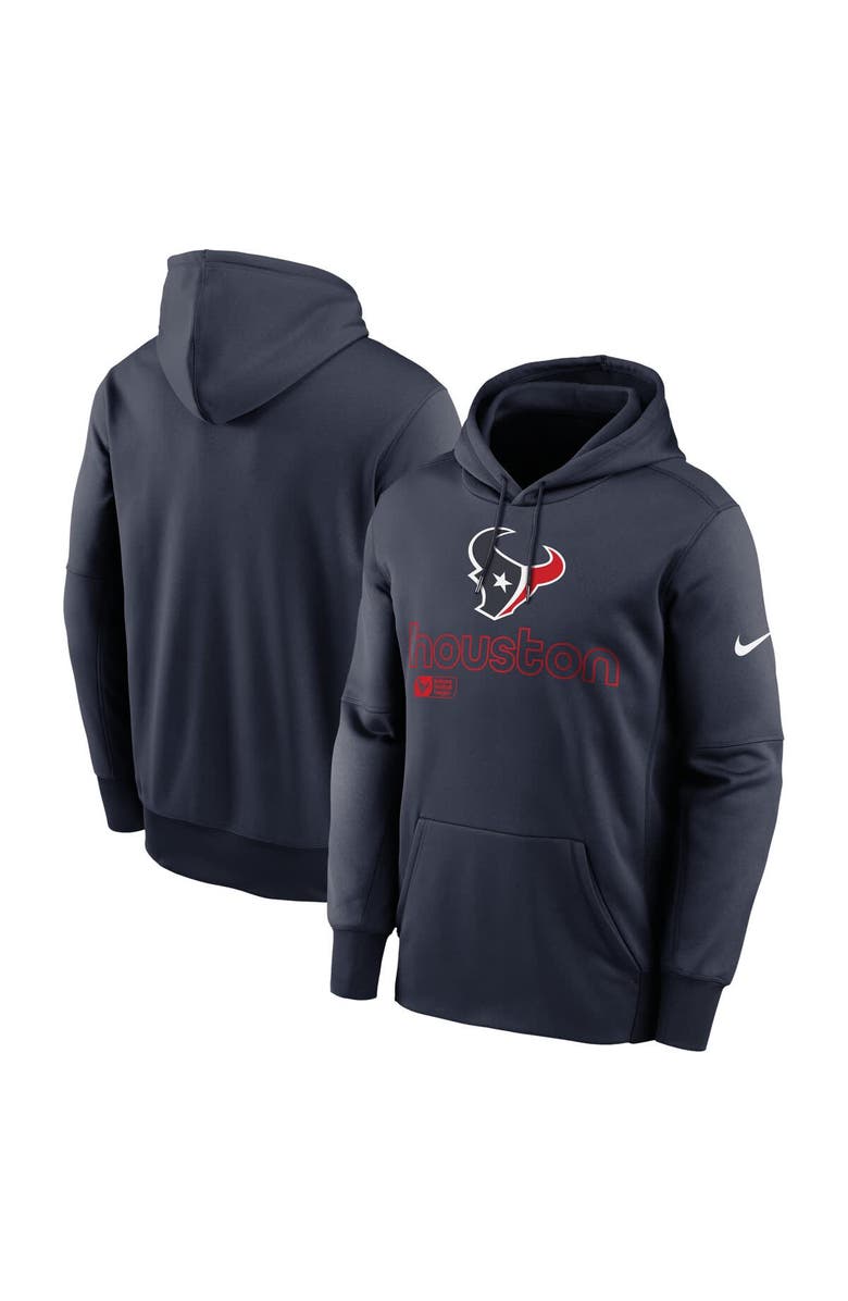 Nike Men's Nike Navy Houston Texans Performance Pullover Hoodie, Main, color, Navy