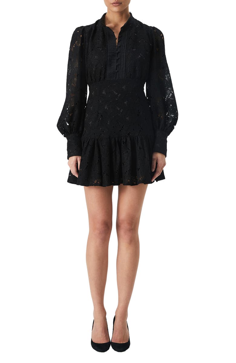 Bardot Remy Long Sleeve Lace Minidress, Main, color,