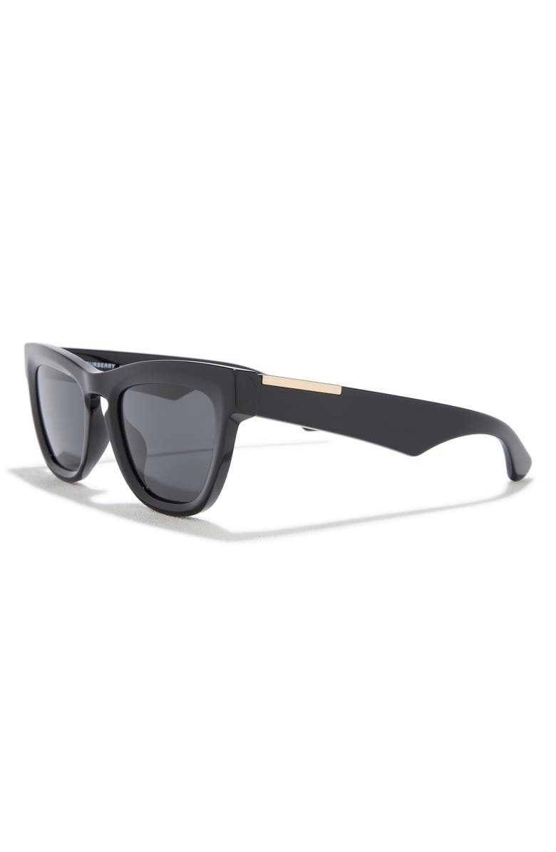 Burberry 52mm Square Sunglasses, Alternate, color, Black