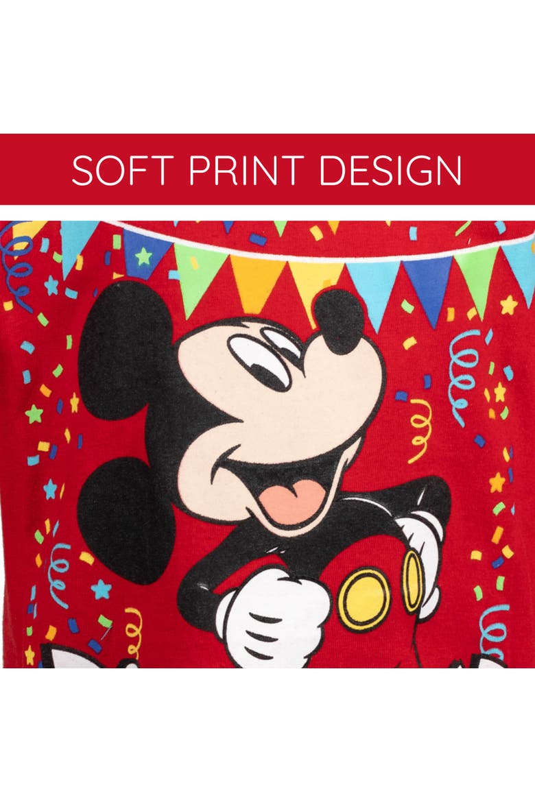 Cars Short Sleeve Birthday T-Shirt, Alternate, color, Mickey Mouse Red