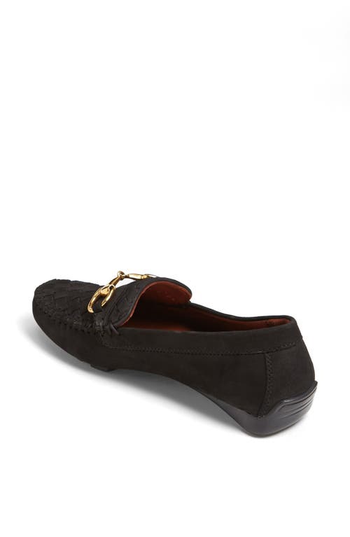 Robert Zur Perlata Loafer In Black Cashmere Suede