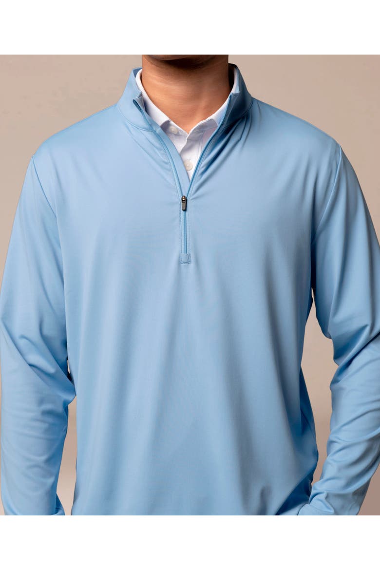 D Street 1/4 Zip, Alternate, color, Chambray