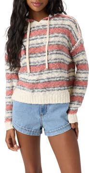 O'Neill Jayne Stripe Cotton Blend Slub Hoodie