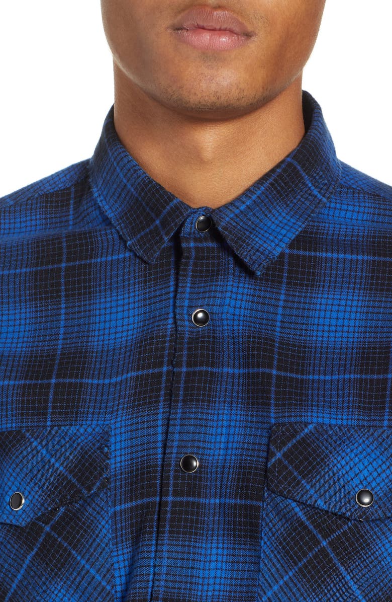The Kooples Plaid Flannel Shirt, Alternate, color, 