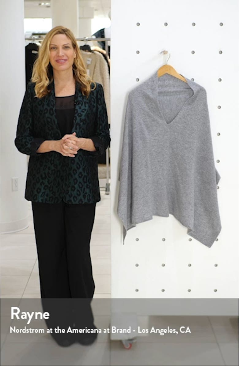 Wool & Cashmere Asymmetrical Poncho, sales video thumbnail