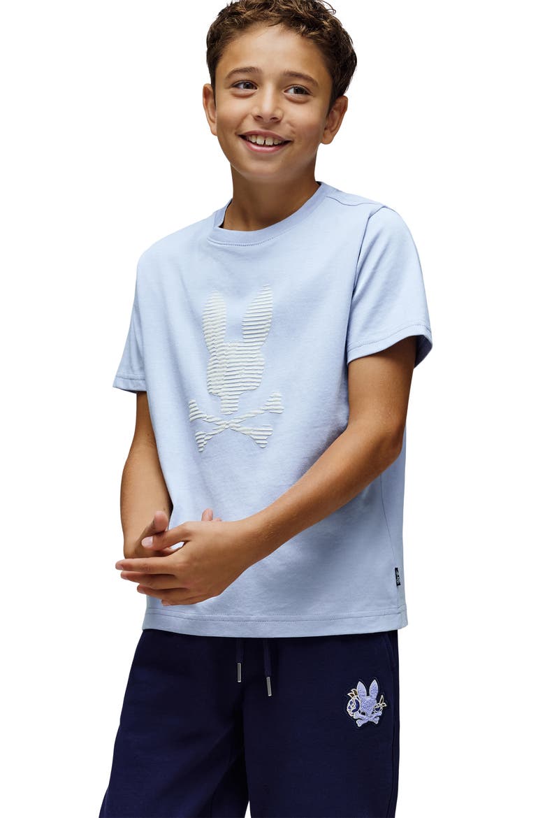 Kids' Grant Bunny Pima Cotton Graphic T-Shirt, Alternate, color, ZEN BLUE