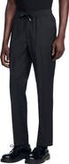SANDRO Elasticated straight-leg trousers