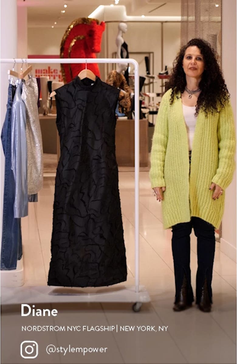 Jaxie Ribbon Jacquard Midi Dress, sales video thumbnail