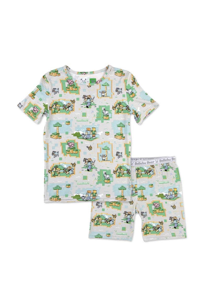 Minecraft Overworld Dreams Kids 2-Piece Short Sleeve & Shorts Pajama Set, Main, color, Minecraft Overworld Dreams