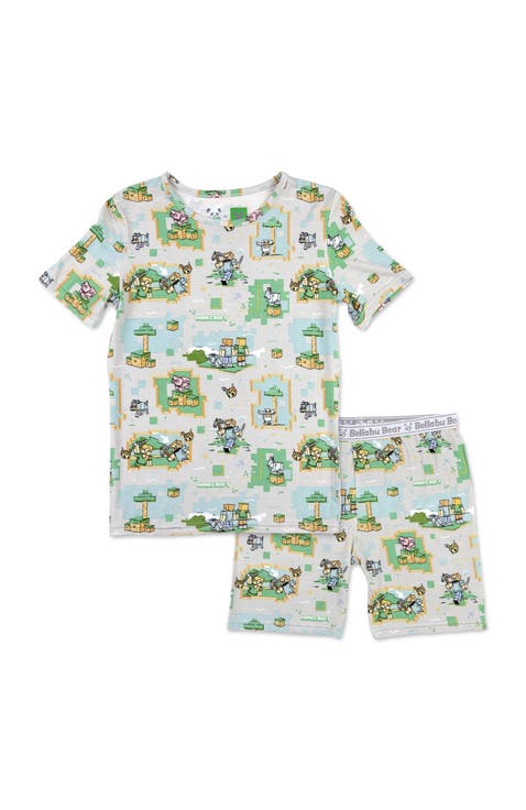 Minecraft Overworld Dreams Kids 2-Piece Short Sleeve & Shorts Pajama Set