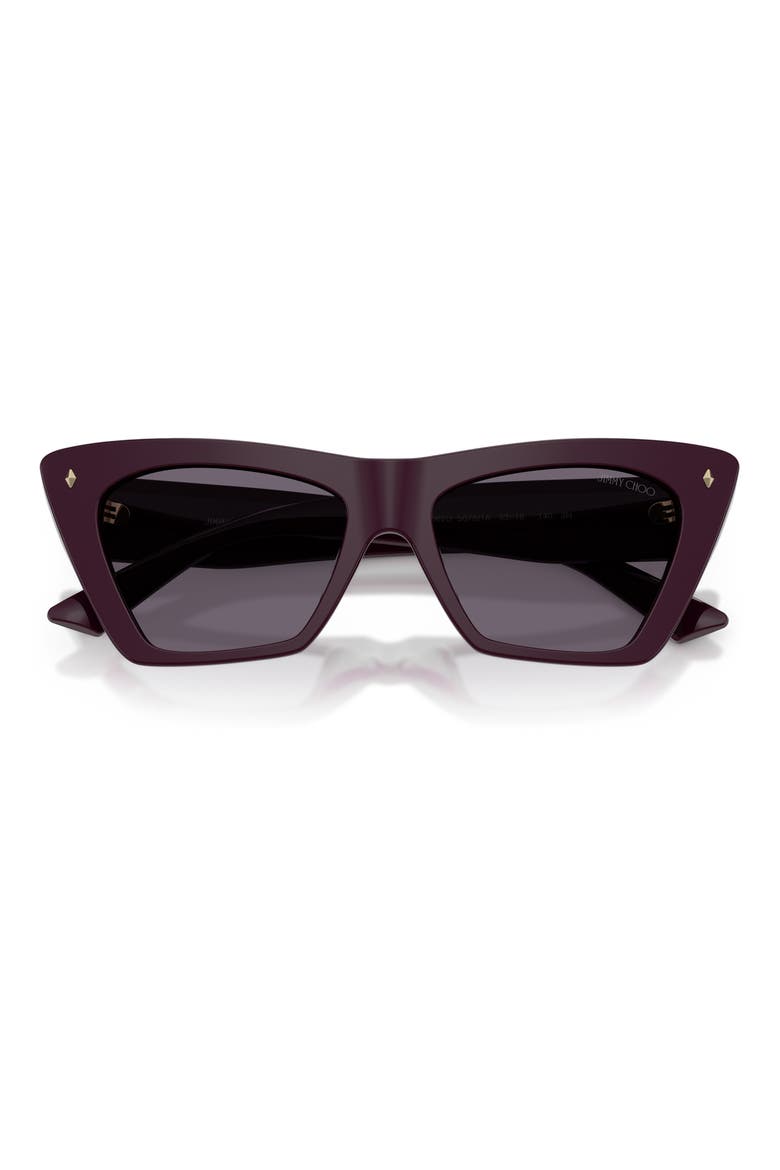 53mm Cat Eye Sunglasses, Alternate, color, PRUNE / VIOLET