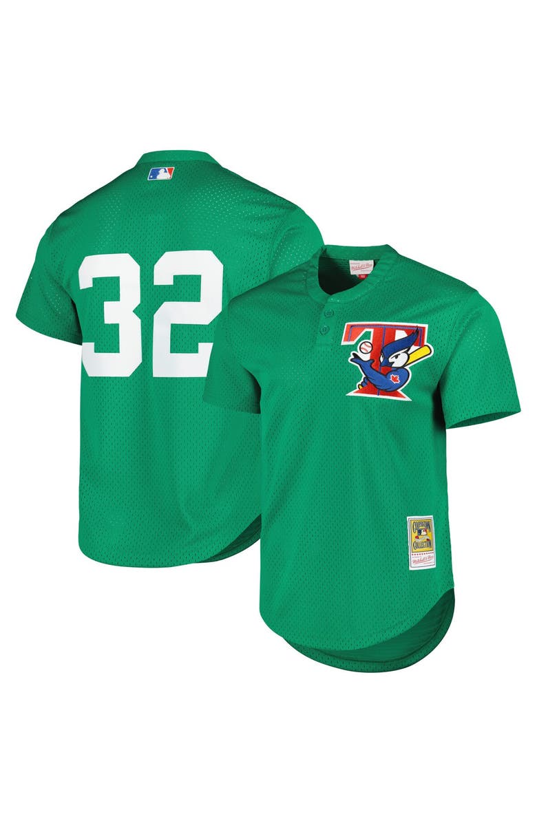 Mitchell & Ness Men's Mitchell & Ness Green Toronto Blue Jays Cooperstown Collection Mesh Batting Practice Jersey, Main, color, Green