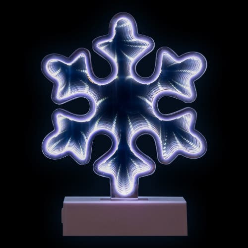 Northlight Led 3d Snowflake Christmas Infinity Mirror Light In Blue