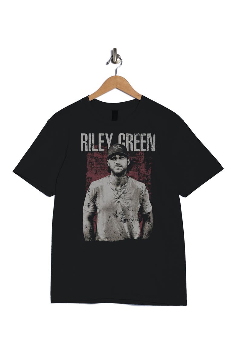 Riley Green Grunge Graphic T-Shirt, Alternate, color, BLACK