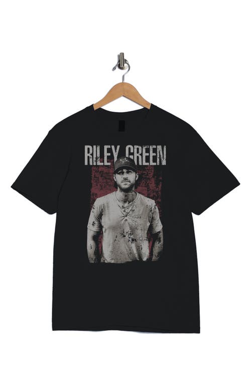 Monster Digital Riley Green Grunge Graphic T-shirt In Black