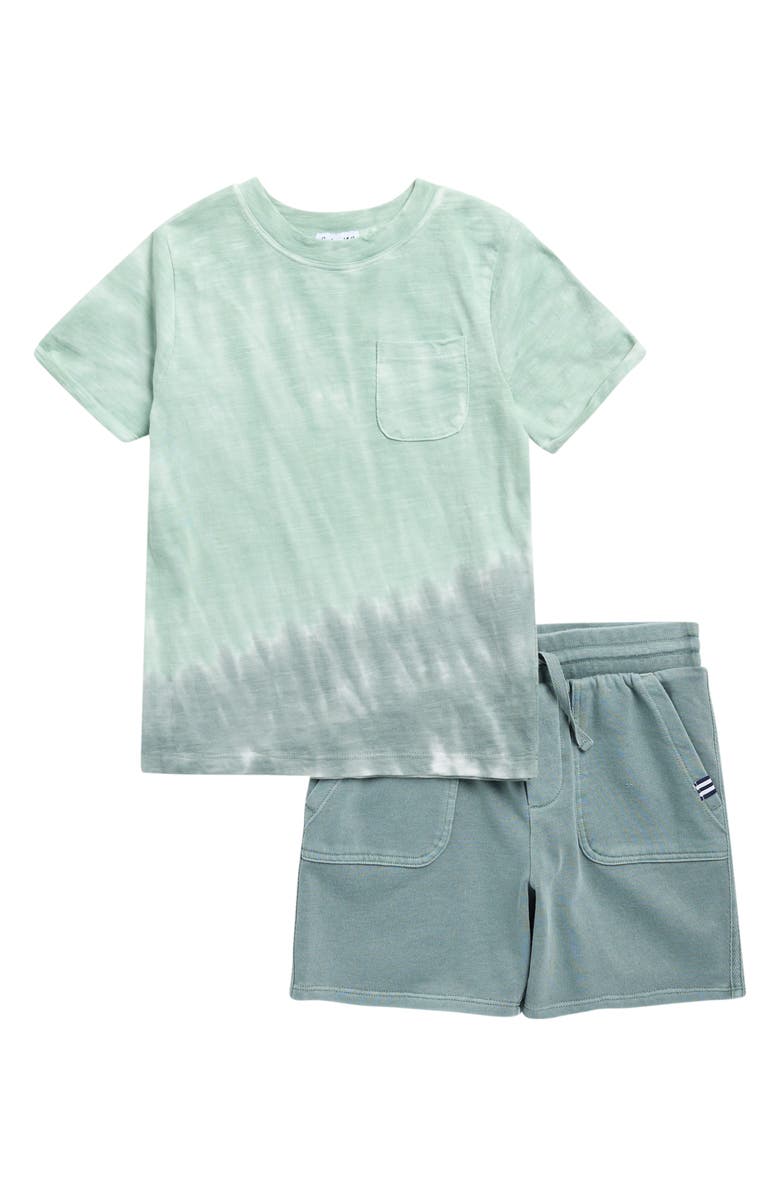 Splendid Kids' Seaweed Tie Dye T-Shirt & Shorts Set, Main, color, Seaweed Tie Dye