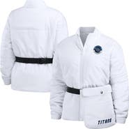 WEAR by Erin Andrews Women's WEAR by Erin Andrews  White Tennessee Titans Packaway Full-Zip Puffer Jacket