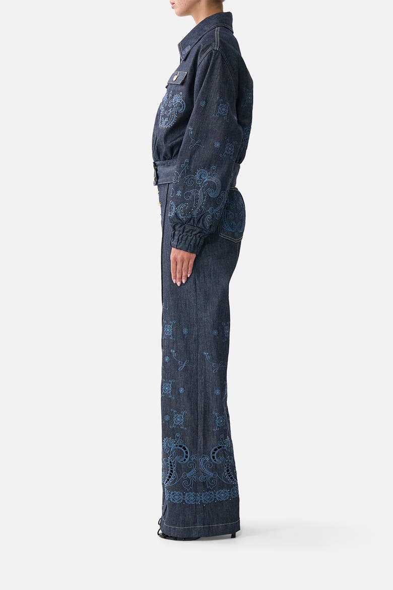 Jenna High Waisted Flare, Alternate, color, Denim