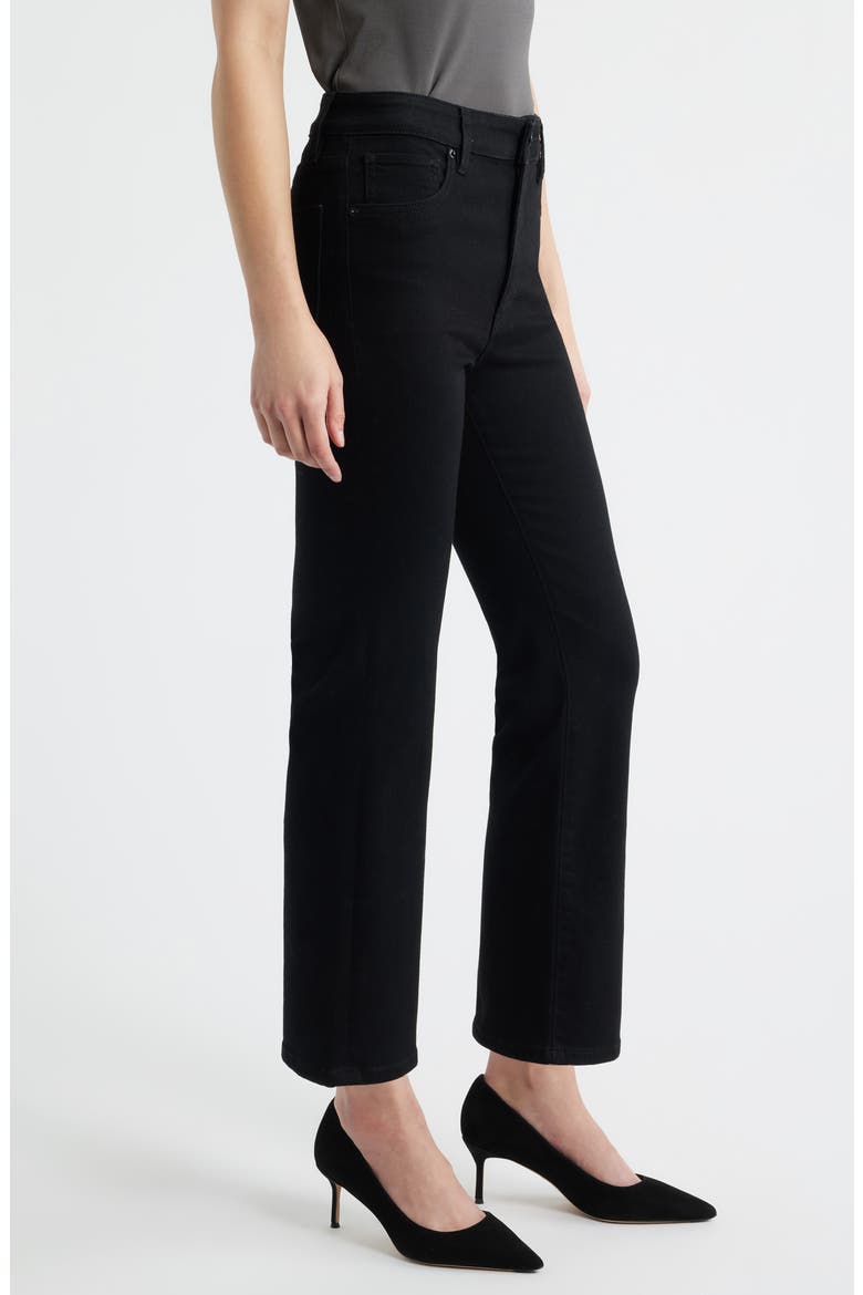 The Reboot High Waist Ankle Bootcut Jeans, Alternate, color, BLACK