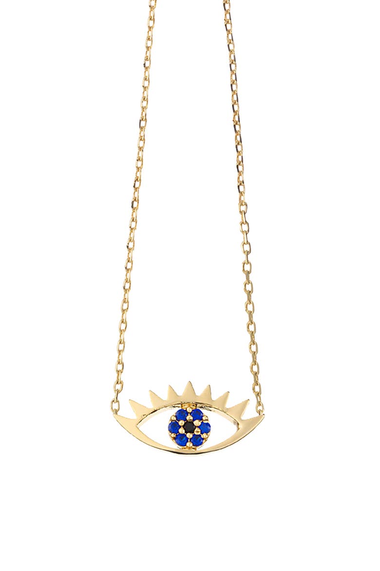 Happy Thoughts Eye Pendant Necklace, Alternate, color, GOLD