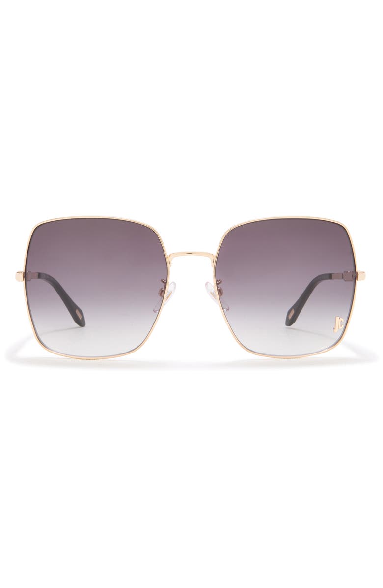 Just Cavalli 60mm Oversize Square Sunglasses, Main, color, Gold Gold Smoke