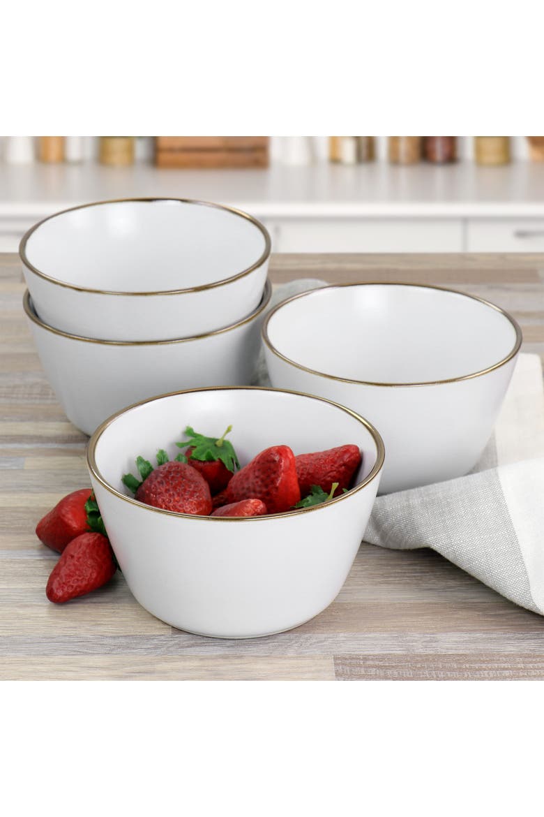 Arthur 6 Piece Stoneware Bowl Set, Alternate, color, White