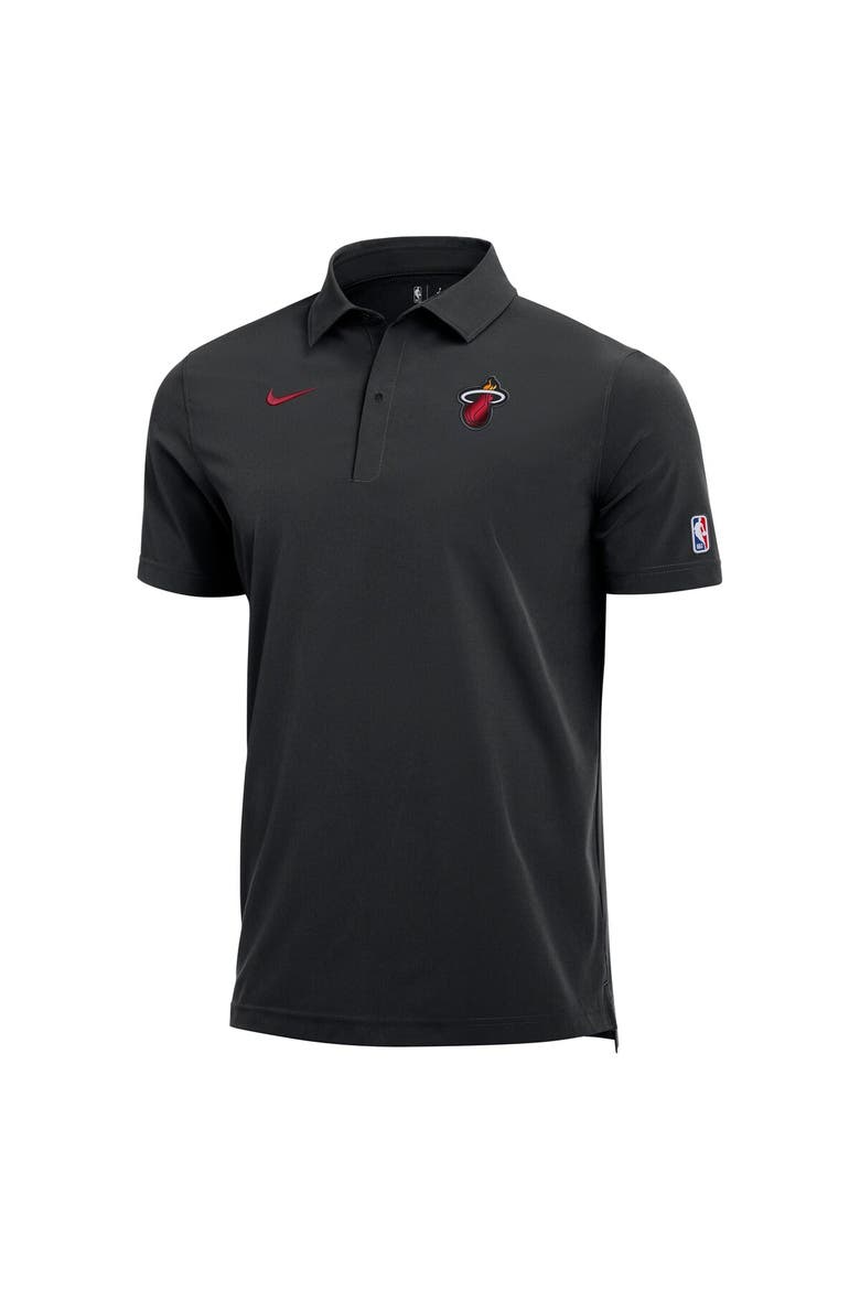 Men's Nike  Black Miami Heat 2025/26 Authentic Dri-FIT Coaches Polo, Alternate, color, Black