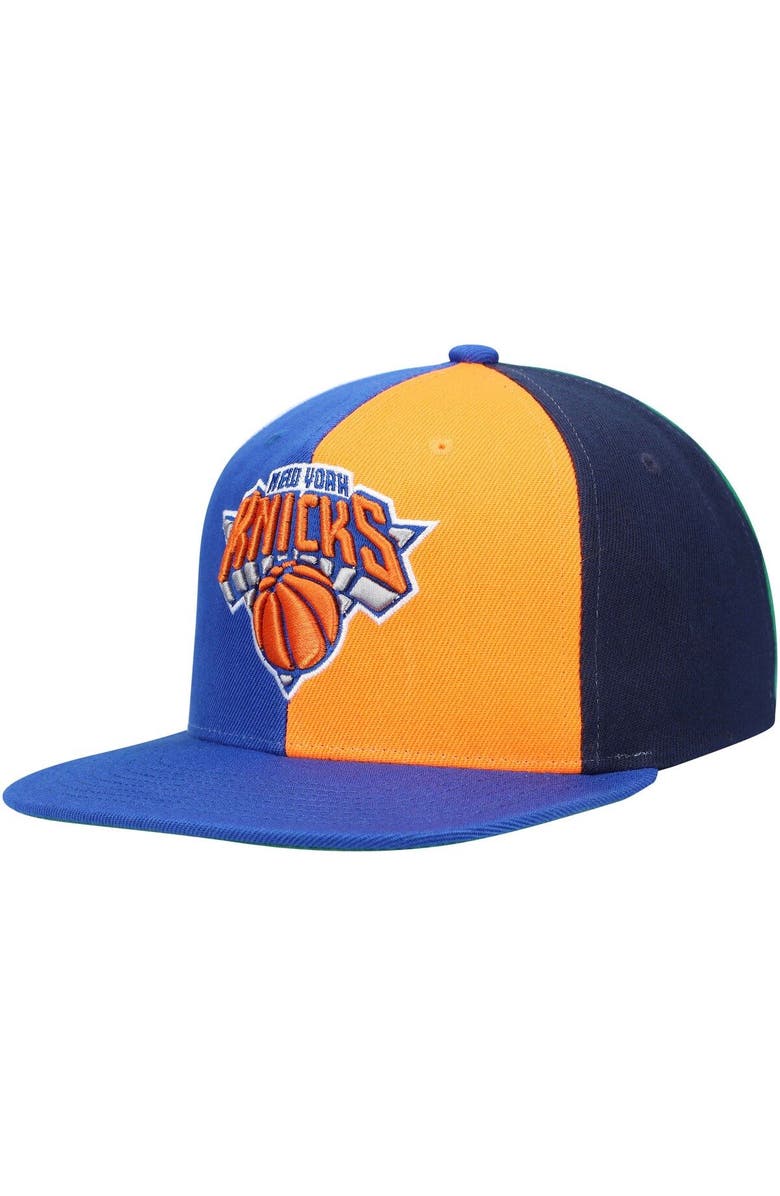 Mitchell & Ness Men's Mitchell & Ness Blue New York Knicks NBA 75th Anniversary What The? Snapback Hat, Alternate, color, 