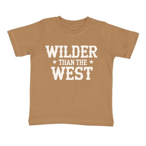 Sweet Wink Kids'  Wilder Than The West Short Sleeve T-shirt In Brown