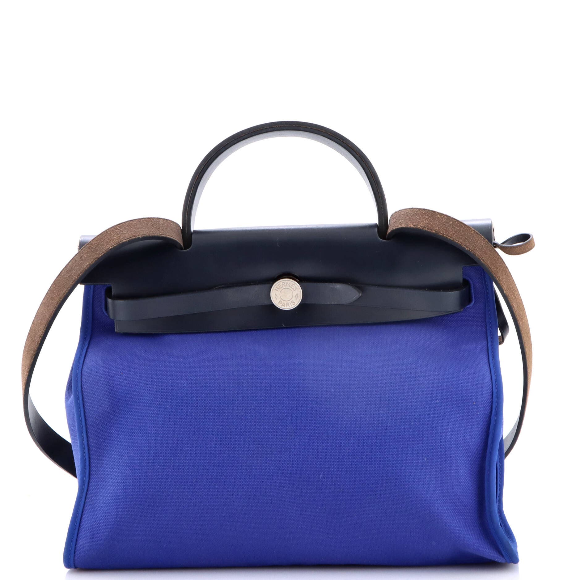 Herbag Zip Leather and Toile 31, Main, color, Blue
