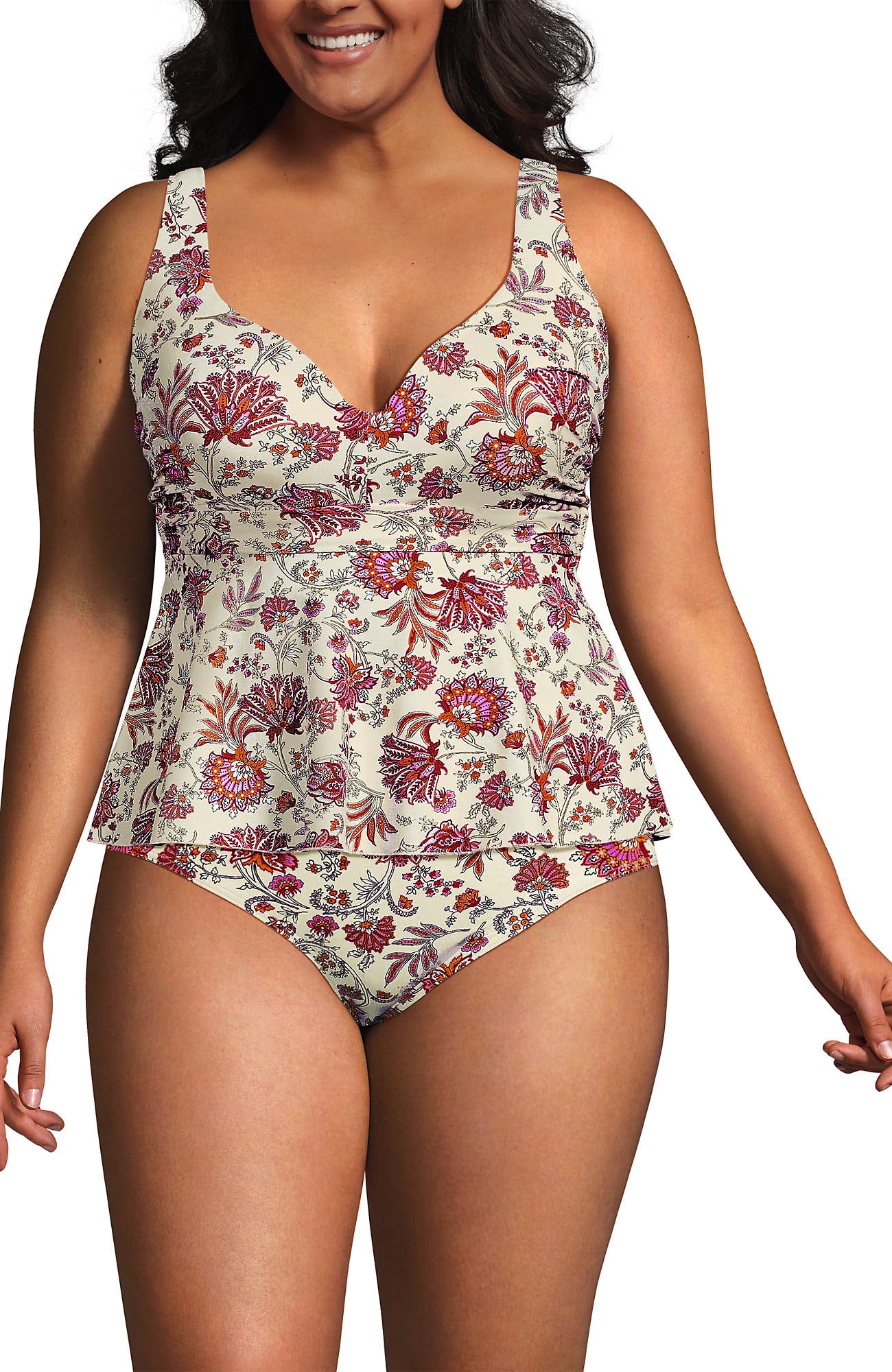 selected Egret White Ornate Floral