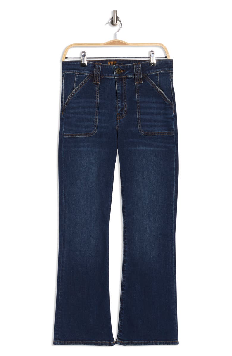 KUT from the Kloth Nikki High Waist Kick Flare Leg Jeans, Alternate, color, Kaffir Lily