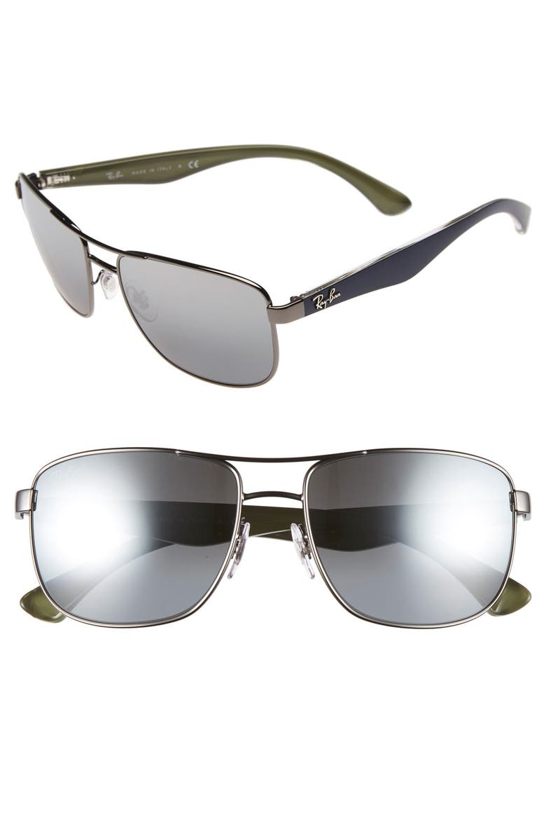 Ray-Ban 57mm Aviator Sunglasses, Main, color, 