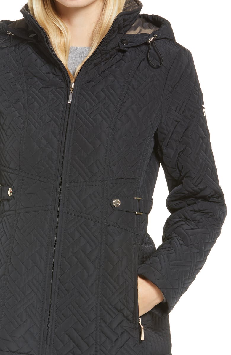 Gallery Quilted Jacket, Alternate, color, Black