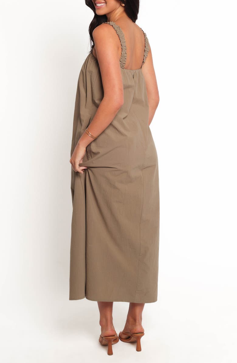 Petal & Pup Alessandra Cotton Maxi Dress, Alternate, color, Olive