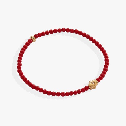 Hamsa Coral Mini Stretch Bracelet