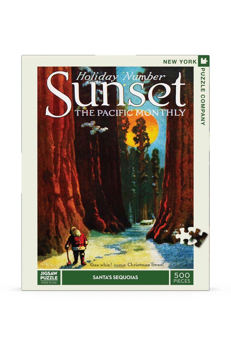 NEW YORK PUZZLE COMPANY Santa's Sequoias 500 Piece Puzzle, Main, color, 