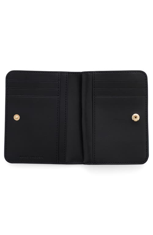 Marc Jacobs The Mini J Marc Compact Wallet In Black