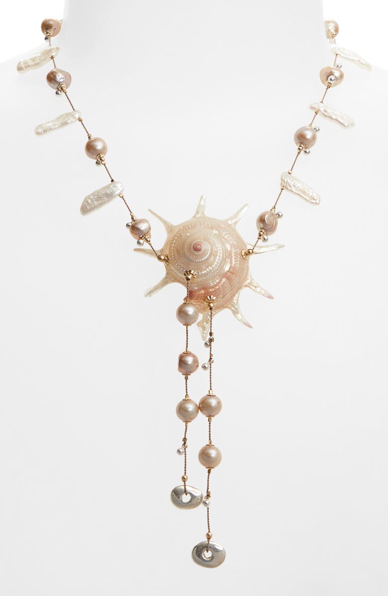 Isshi Limited Edition Eclipse Pearl & Shell Necklace, Alternate, color,
