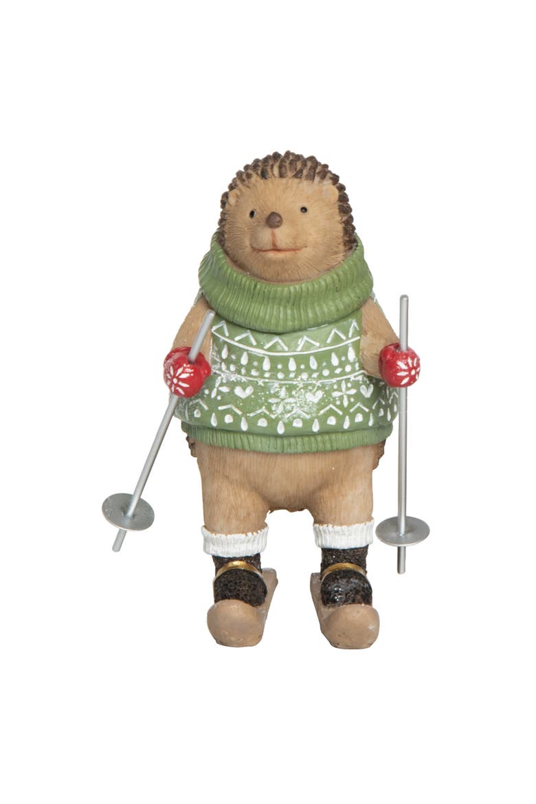 Resin Multicolored Christmas Fair Isle Critter Figurine, Main, color, Multicolored