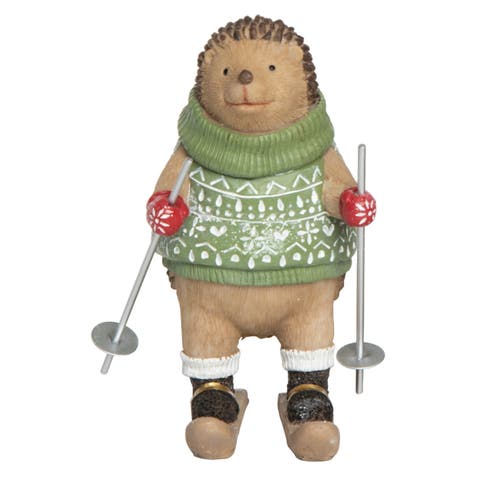 Resin Multicolored Christmas Fair Isle Critter Figurine