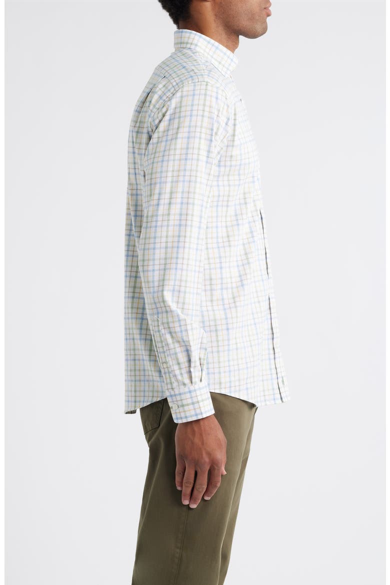 Maarten Plaid Performance Button-Up Shirt, Alternate, color, MOSS