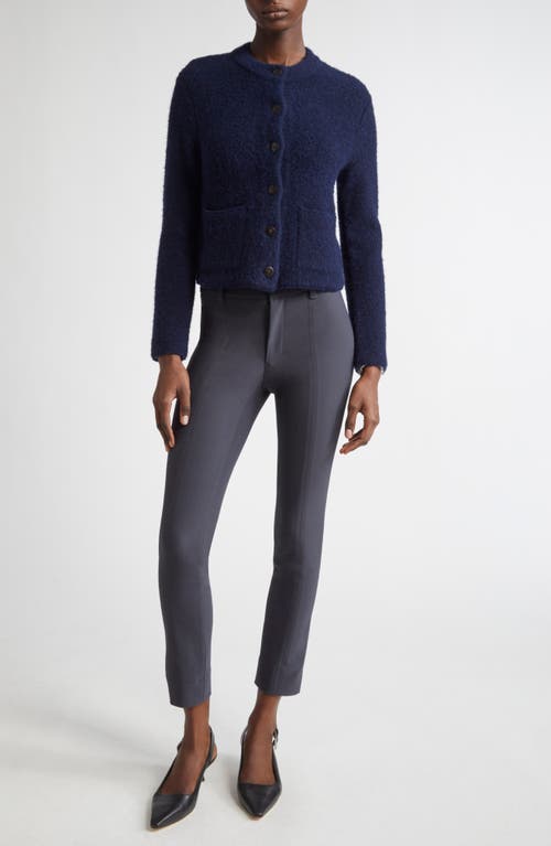 Vince High Waist Crop Cigarette Pants In Gray