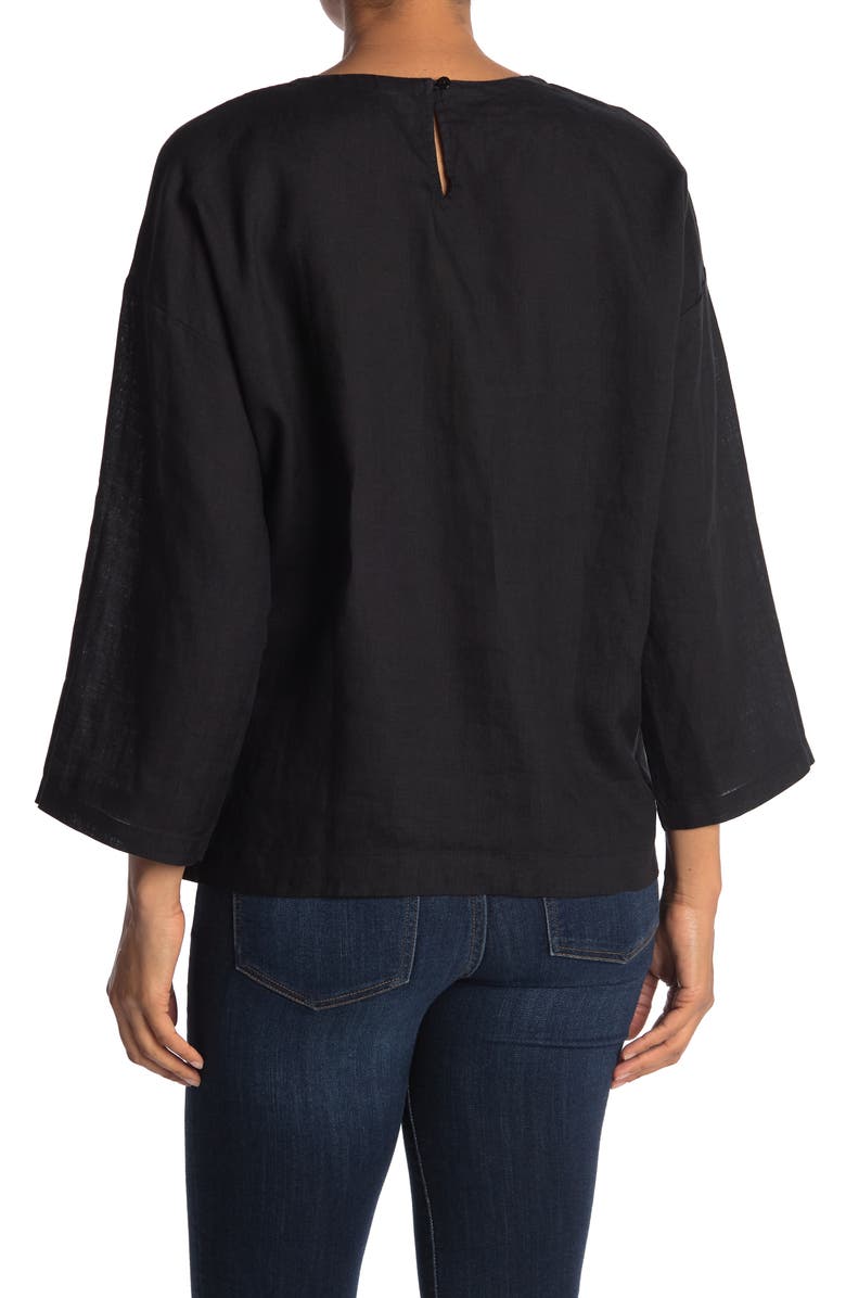 Eileen Fisher Organic Linen Boxy Tunic, Alternate, color,