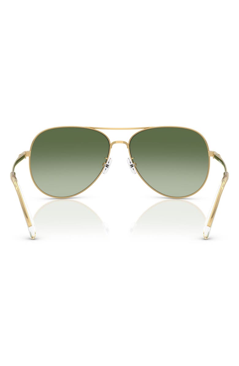 Tory Burch 60mm Pilot Sunglasses, Alternate, color, Green Gradient