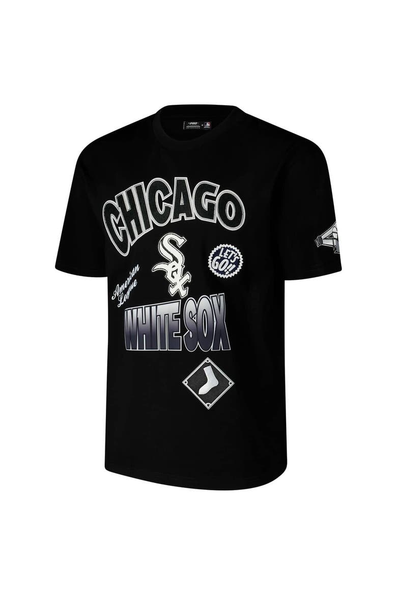 Men's Pro Standard Black Chicago White Sox Turn It Up Dropped Shoulder T-Shirt, Alternate, color, Black