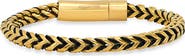STEELTIME Men's 18K Gold Plated Stainless Steel Wheat Chain Bracelet