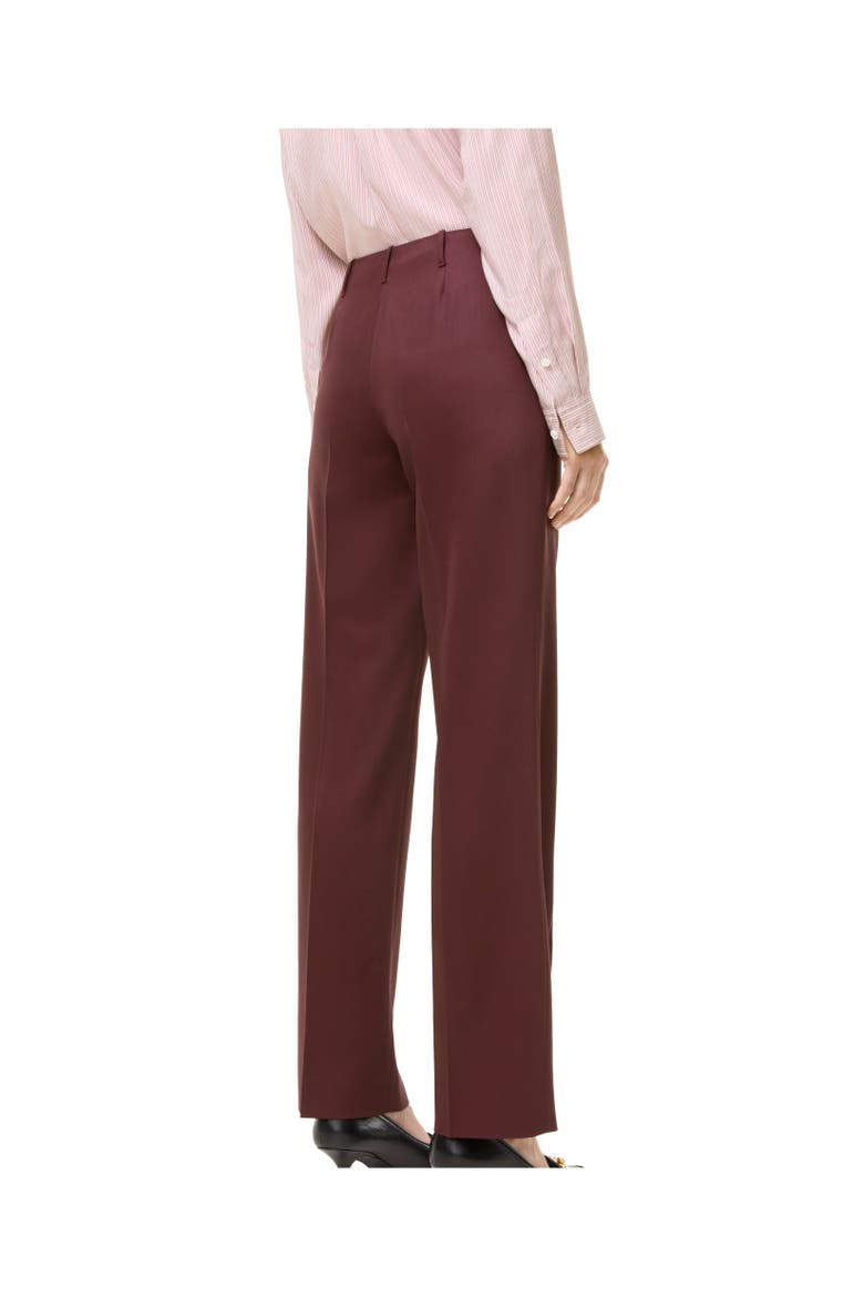 Wool Tailored Trousers, Alternate, color, Vineyard red