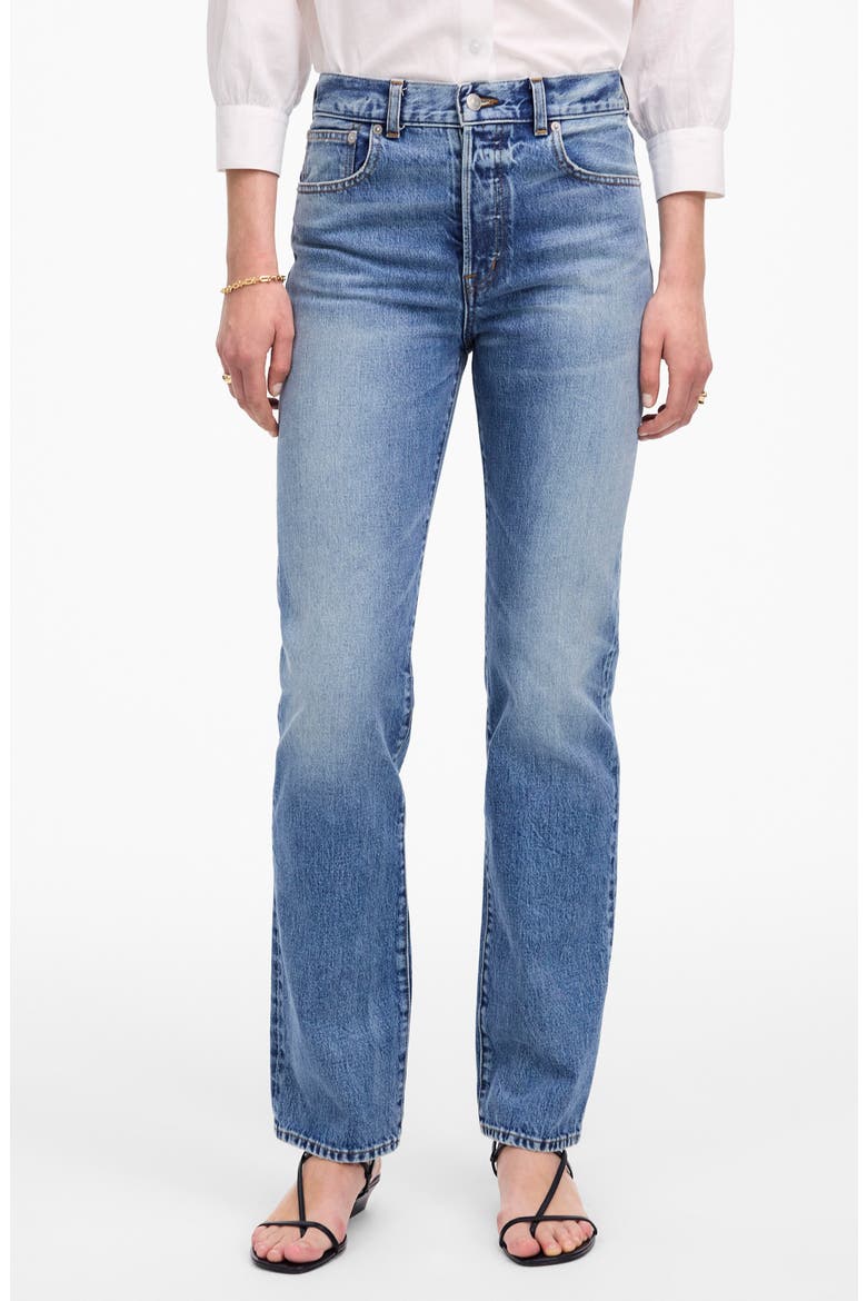 The Longline Straight Jeans, Main, color, ATLIN WASH