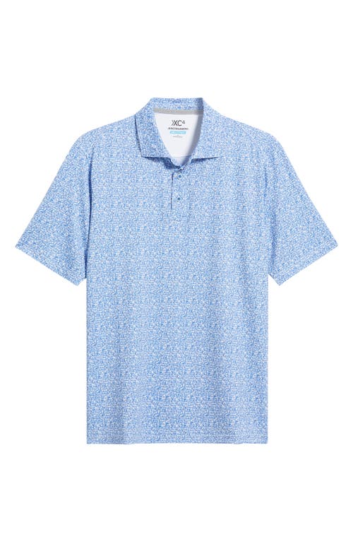 Johnston & Murphy Xc4® + Cool Degree™ Performance Golf Polo In White/navy